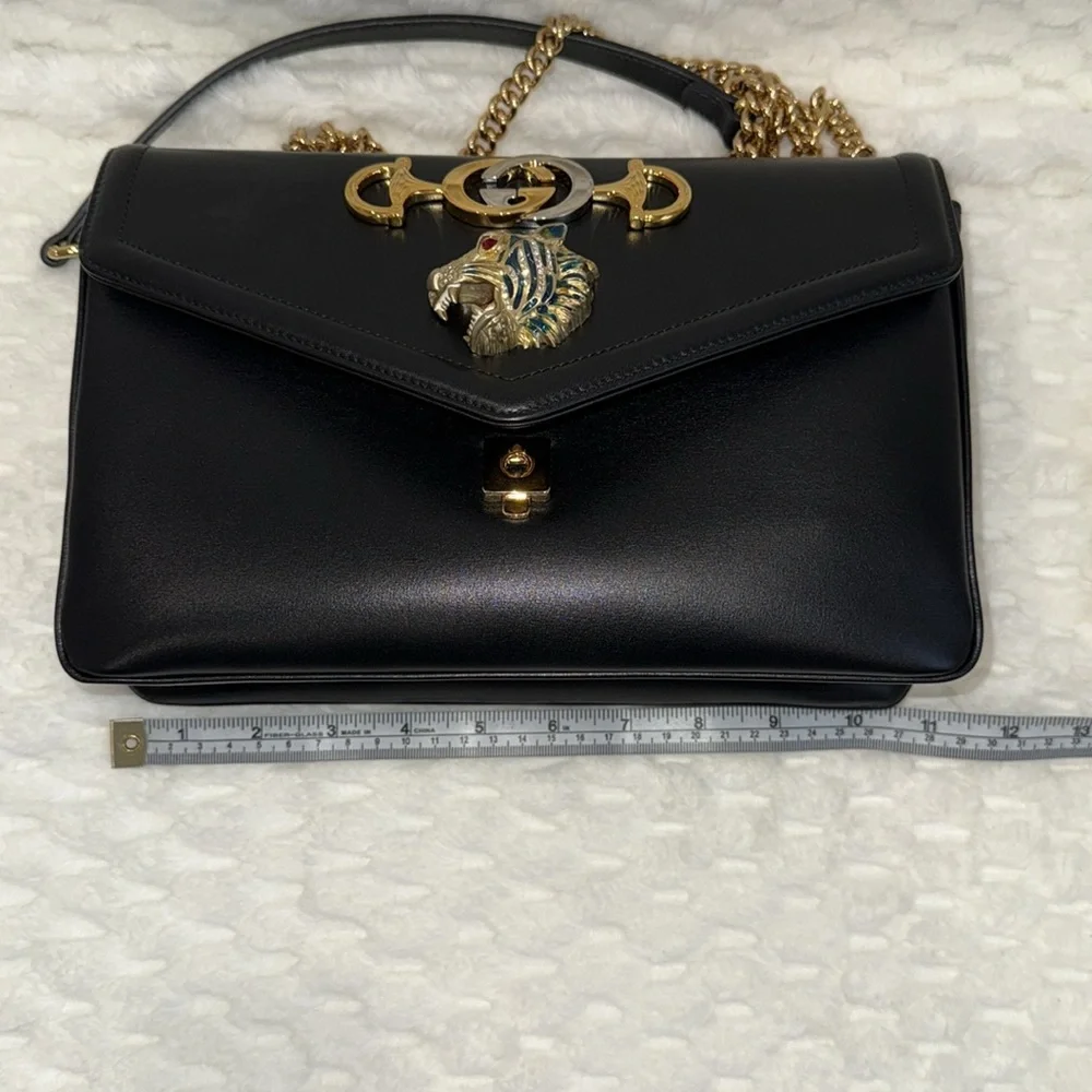 Gucci Leather Rajah Chain Shoulder Handbag-537241-Authentic-NWT - Picture 10 of 16